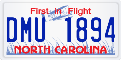 NC license plate DMU1894