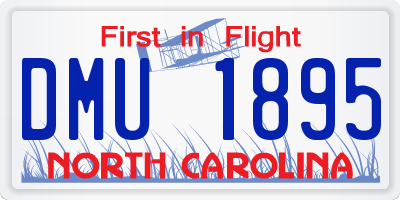 NC license plate DMU1895