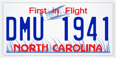 NC license plate DMU1941