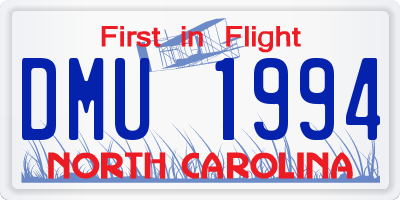 NC license plate DMU1994