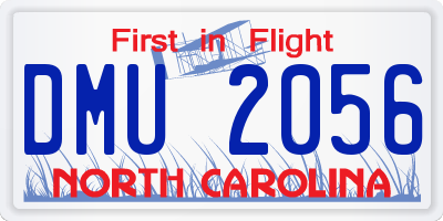 NC license plate DMU2056