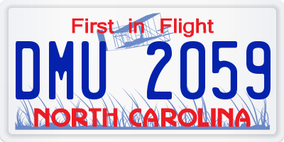 NC license plate DMU2059