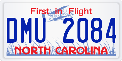 NC license plate DMU2084