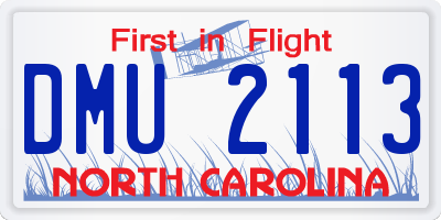 NC license plate DMU2113