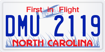 NC license plate DMU2119