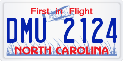 NC license plate DMU2124