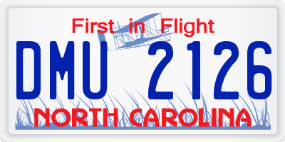 NC license plate DMU2126