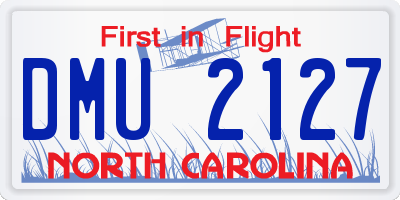 NC license plate DMU2127
