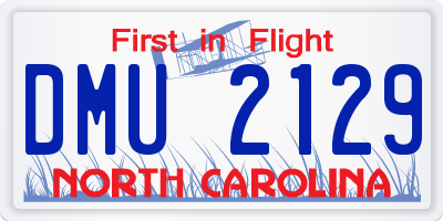 NC license plate DMU2129