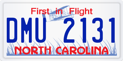 NC license plate DMU2131