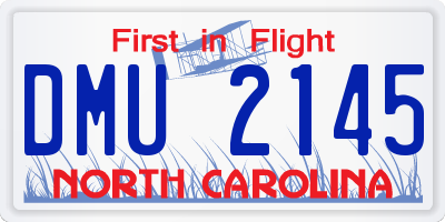 NC license plate DMU2145