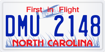NC license plate DMU2148