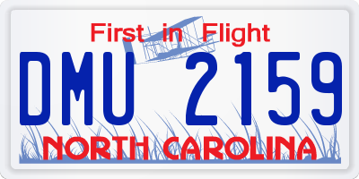 NC license plate DMU2159