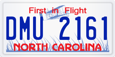 NC license plate DMU2161