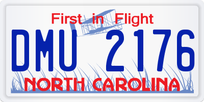 NC license plate DMU2176