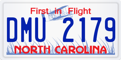 NC license plate DMU2179