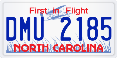 NC license plate DMU2185