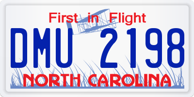 NC license plate DMU2198