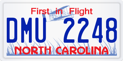 NC license plate DMU2248