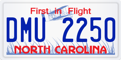 NC license plate DMU2250