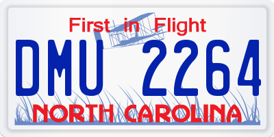 NC license plate DMU2264