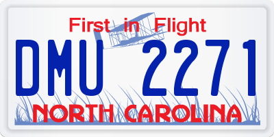 NC license plate DMU2271