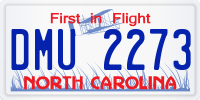 NC license plate DMU2273