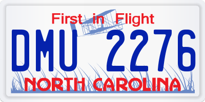 NC license plate DMU2276