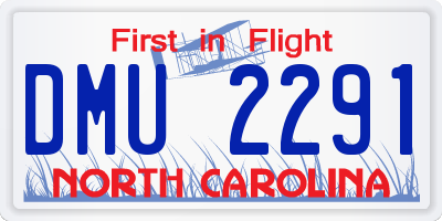NC license plate DMU2291