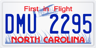 NC license plate DMU2295