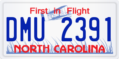 NC license plate DMU2391