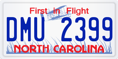 NC license plate DMU2399