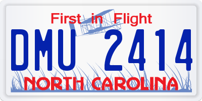 NC license plate DMU2414