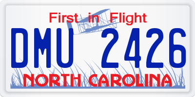 NC license plate DMU2426