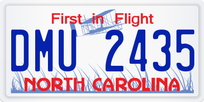NC license plate DMU2435