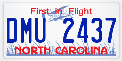 NC license plate DMU2437