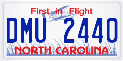 NC license plate DMU2440