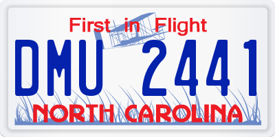 NC license plate DMU2441
