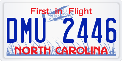 NC license plate DMU2446