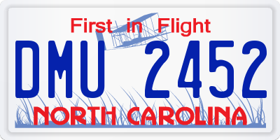 NC license plate DMU2452