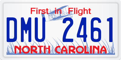 NC license plate DMU2461