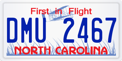 NC license plate DMU2467
