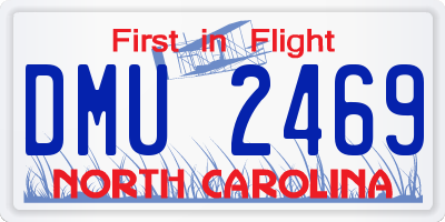 NC license plate DMU2469