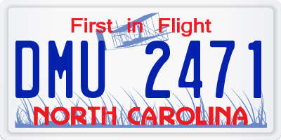 NC license plate DMU2471