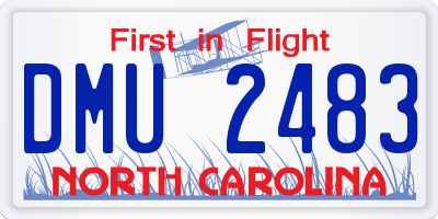 NC license plate DMU2483