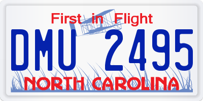 NC license plate DMU2495