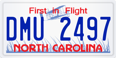 NC license plate DMU2497