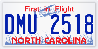 NC license plate DMU2518