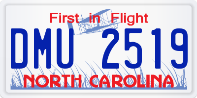 NC license plate DMU2519