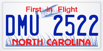NC license plate DMU2522